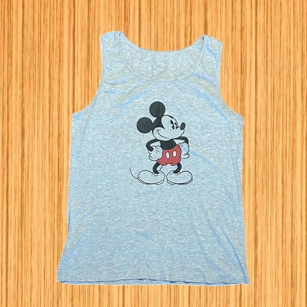 Disney Mickey Mouse Heather Gray Sleeveless Tank Top